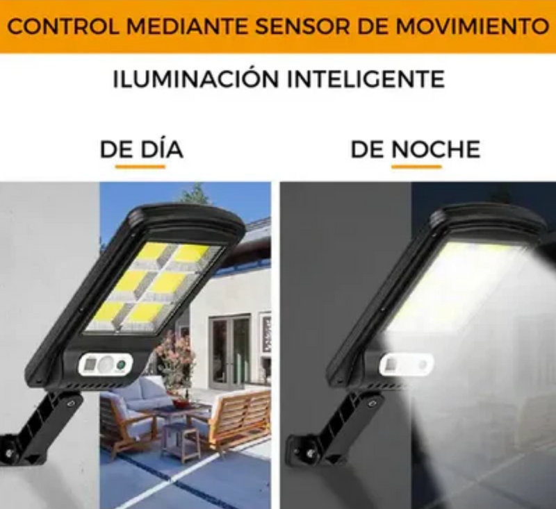 Lámpara Led Solar Detector De Movimiento