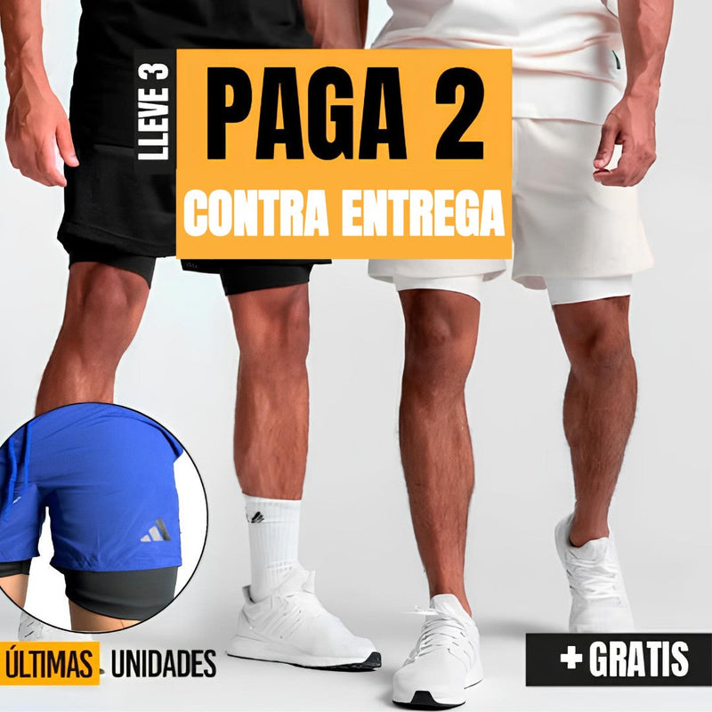 ActiveFlow Pantalones Cortos Compre 1 llévate 3